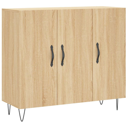 Credenza Rovere Sonoma 90x34x80 cm in Legno Multistrato - homemem39
