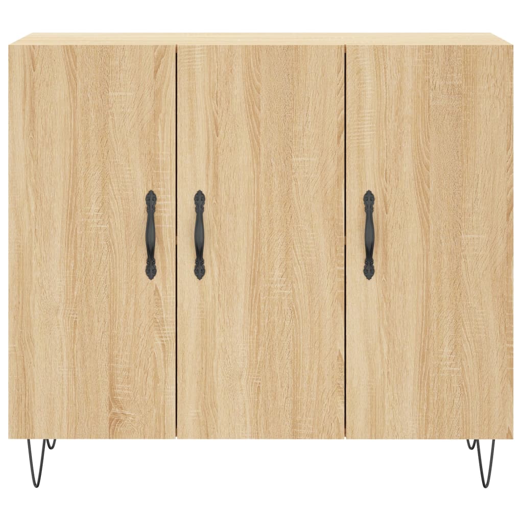 Credenza Rovere Sonoma 90x34x80 cm in Legno Multistrato - homemem39