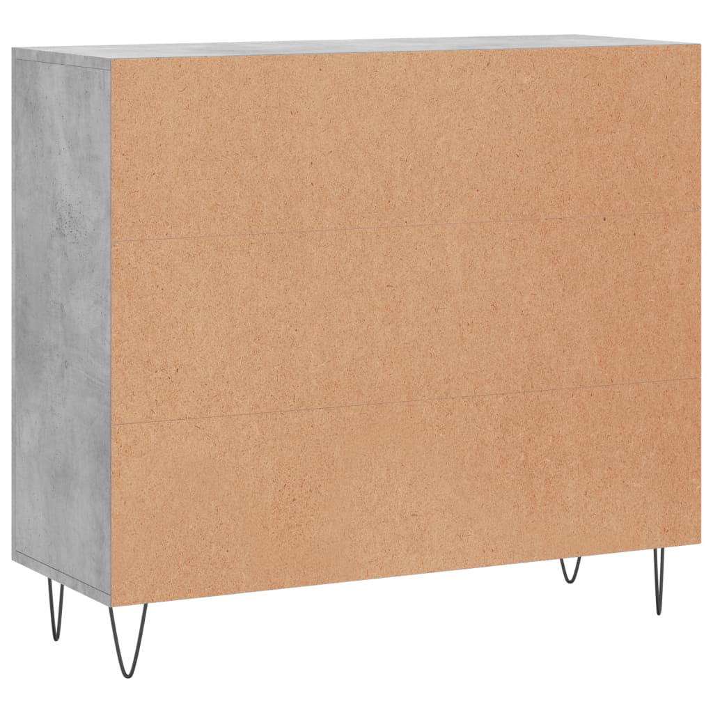 Credenza Grigio Cemento 90x34x80 cm in Legno Multistrato - homemem39