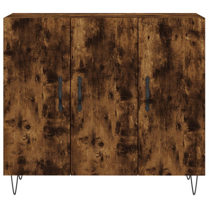 Credenza Rovere Fumo 90x34x80 cm in Legno Multistrato - homemem39