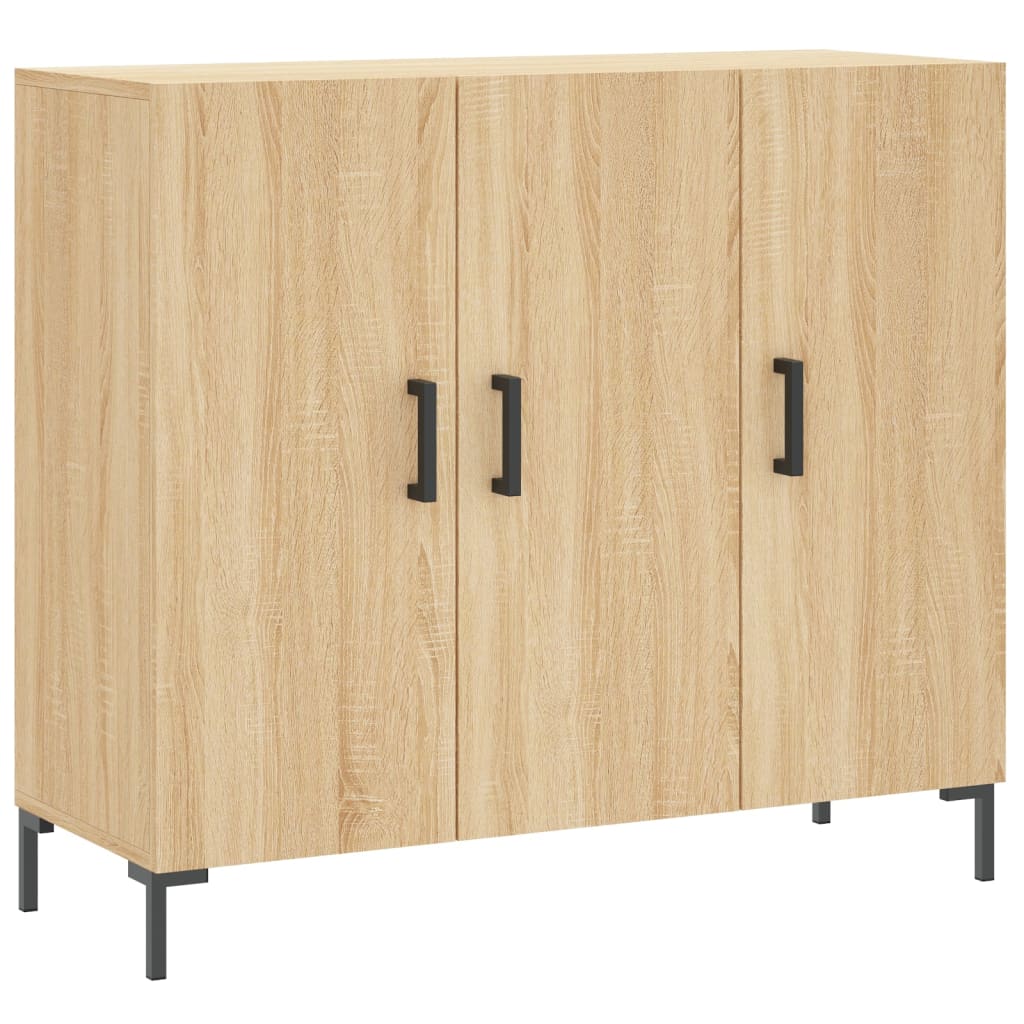 Credenza Rovere Sonoma 90x34x80 cm in Legno Multistrato - homemem39
