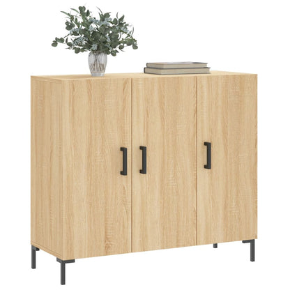 Credenza Rovere Sonoma 90x34x80 cm in Legno Multistrato - homemem39