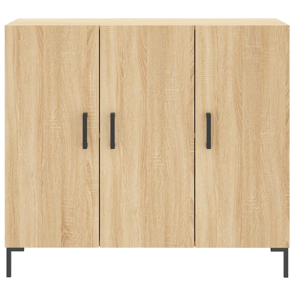 Credenza Rovere Sonoma 90x34x80 cm in Legno Multistrato - homemem39