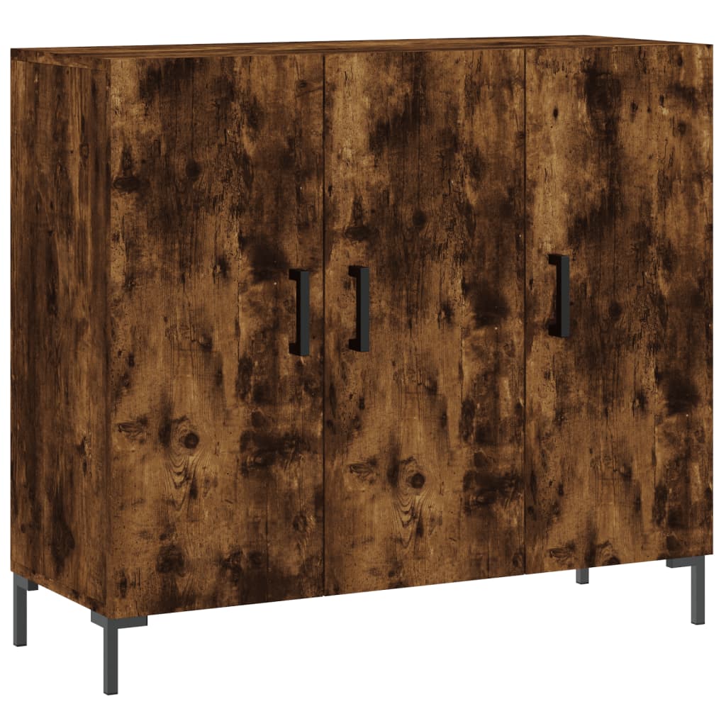 Credenza Rovere Fumo 90x34x80 cm in Legno Multistrato - homemem39