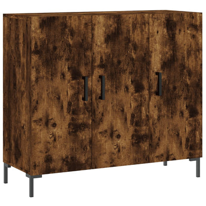 Credenza Rovere Fumo 90x34x80 cm in Legno Multistrato - homemem39