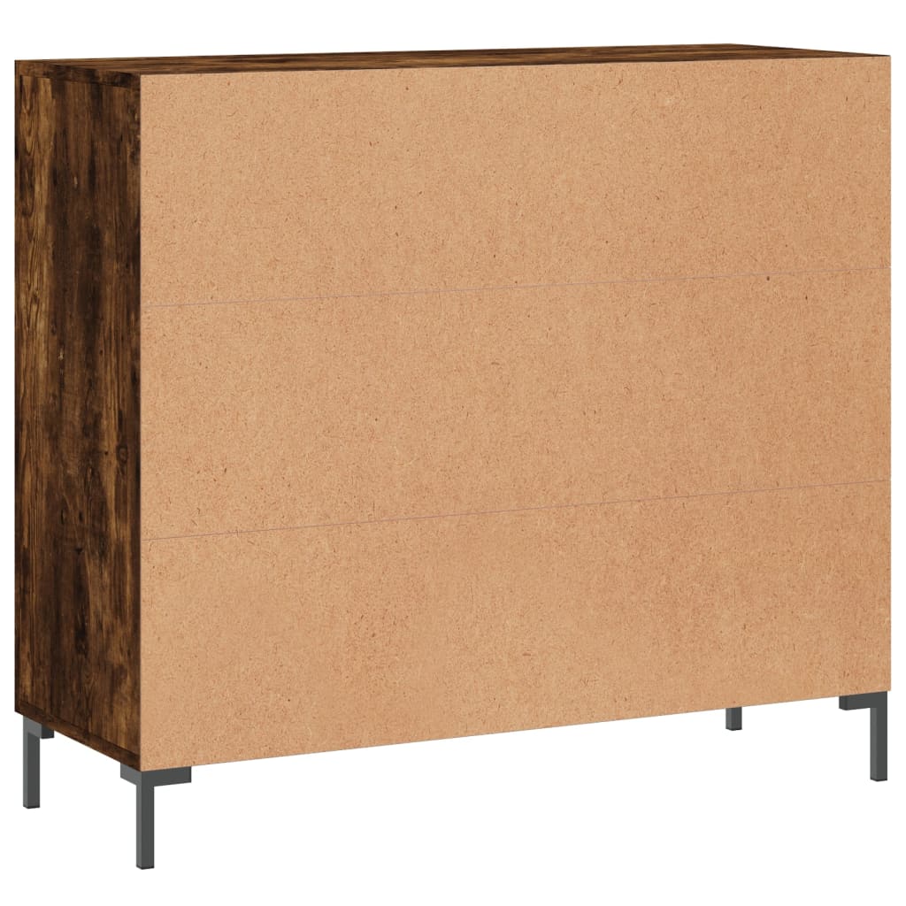 Credenza Rovere Fumo 90x34x80 cm in Legno Multistrato - homemem39