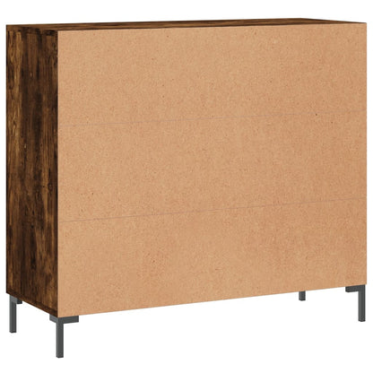 Credenza Rovere Fumo 90x34x80 cm in Legno Multistrato - homemem39