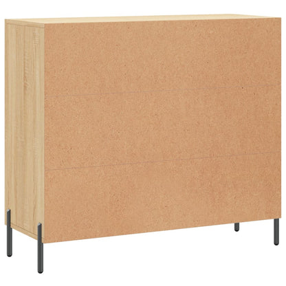 Credenza Rovere Sonoma 90x34x80 cm in Legno Multistrato