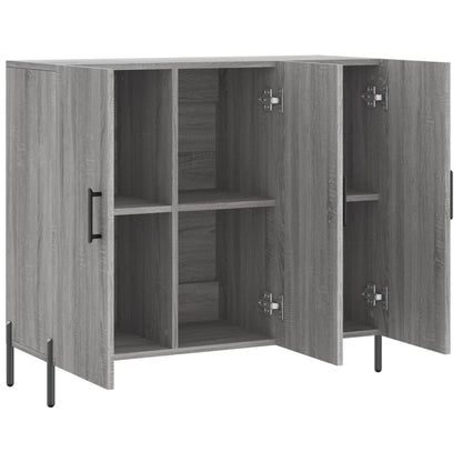 Credenza Grigio Sonoma 90x34x80 cm in Legno Multistrato