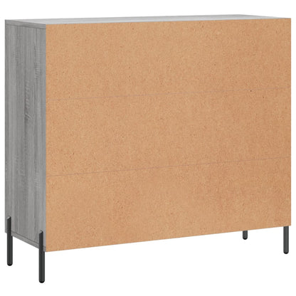 Credenza Grigio Sonoma 90x34x80 cm in Legno Multistrato