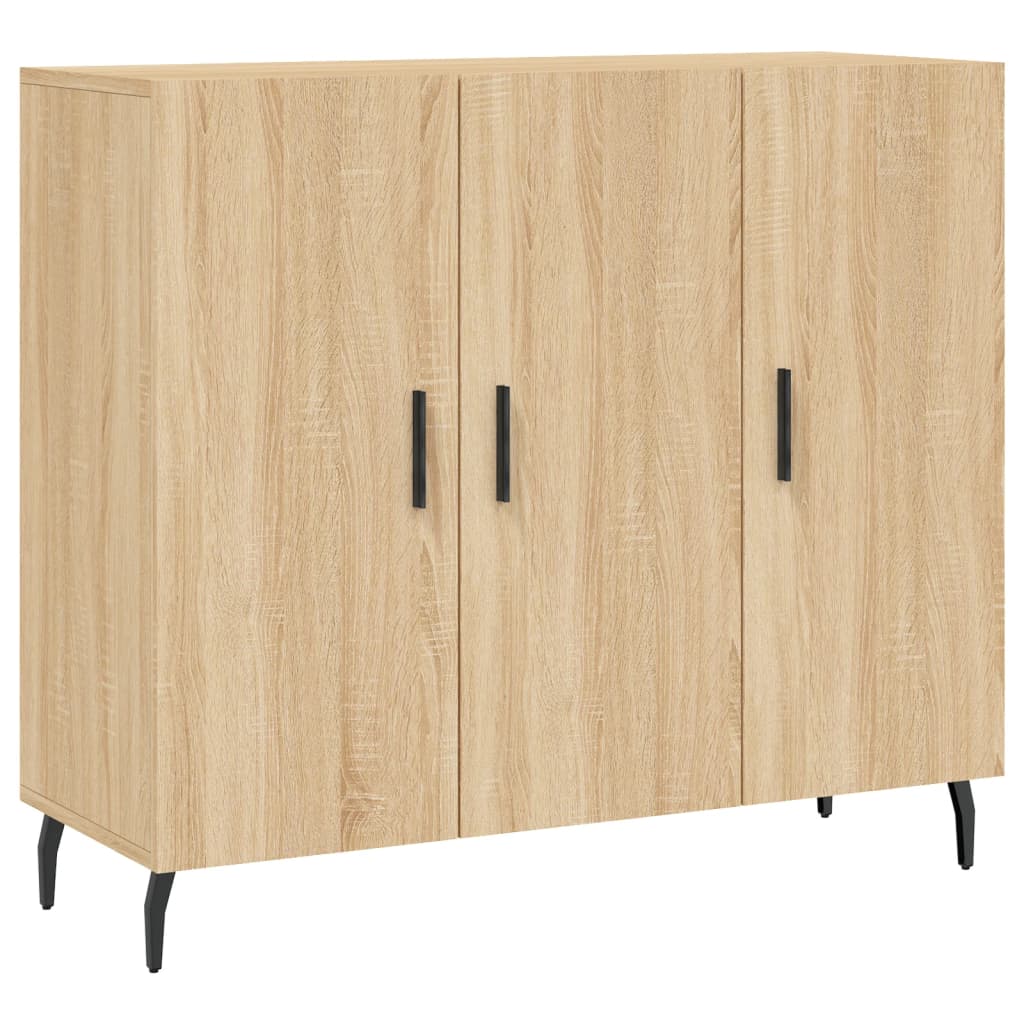 Credenza Rovere Sonoma 90x34x80 cm in Legno Multistrato