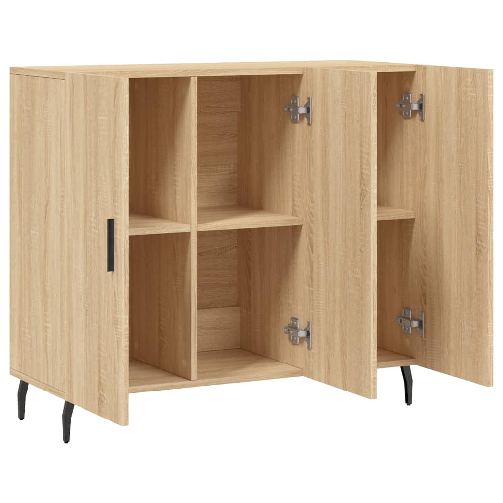 Credenza Rovere Sonoma 90x34x80 cm in Legno Multistrato - homemem39