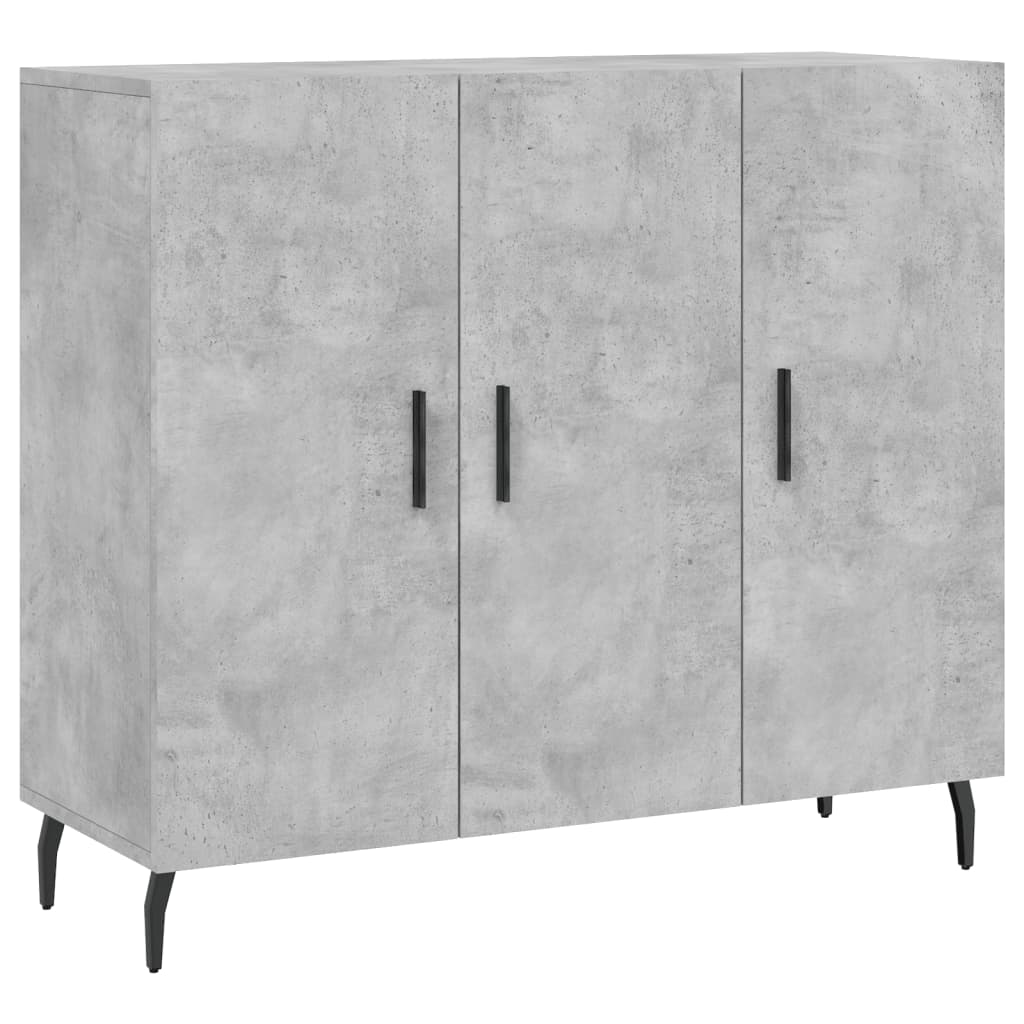 Credenza Grigio Cemento 90x34x80 cm in Legno Multistrato | homemem39