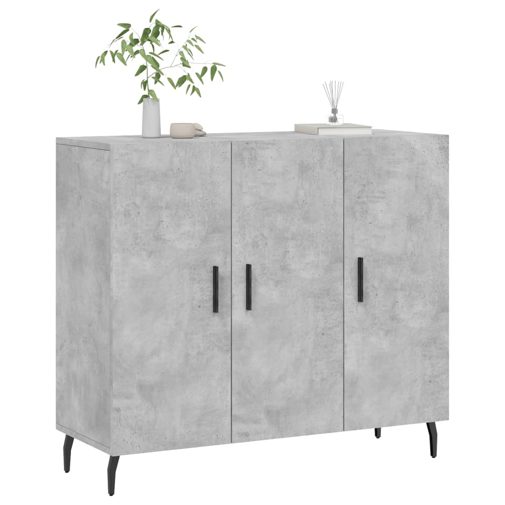 Credenza Grigio Cemento 90x34x80 cm in Legno Multistrato | homemem39