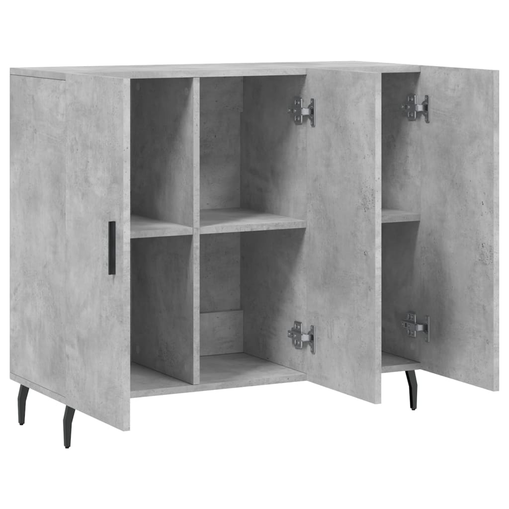 Credenza Grigio Cemento 90x34x80 cm in Legno Multistrato | homemem39