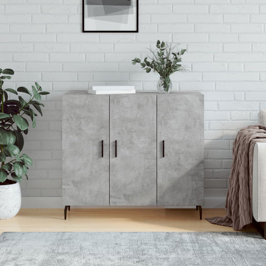 Credenza Grigio Cemento 90x34x80 cm in Legno Multistrato | homemem39