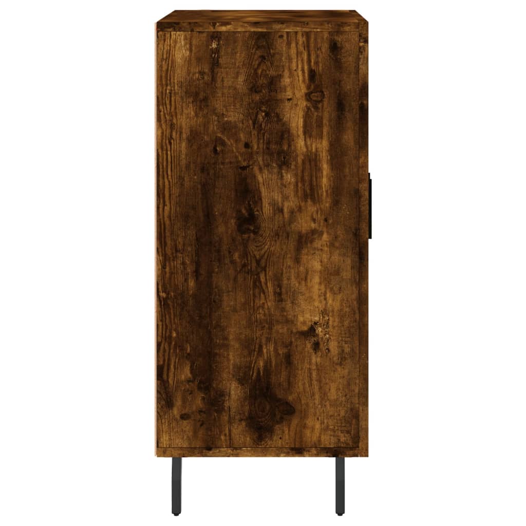 Credenza Rovere Fumo 90x34x80 cm in Legno Multistrato