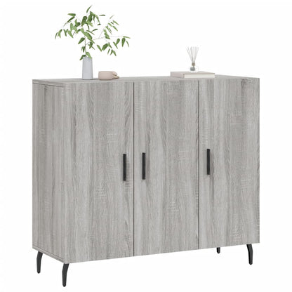 Credenza Grigio Sonoma 90x34x80 cm in Legno Multistrato | homemem39