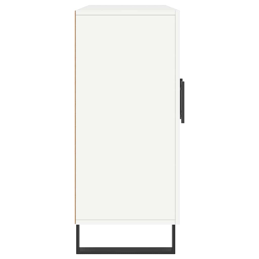 Credenza Bianca 90x34x80 cm in Legno Multistrato