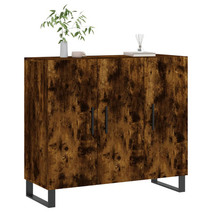Credenza Rovere Fumo 90x34x80 cm in Legno Multistrato | homemem39