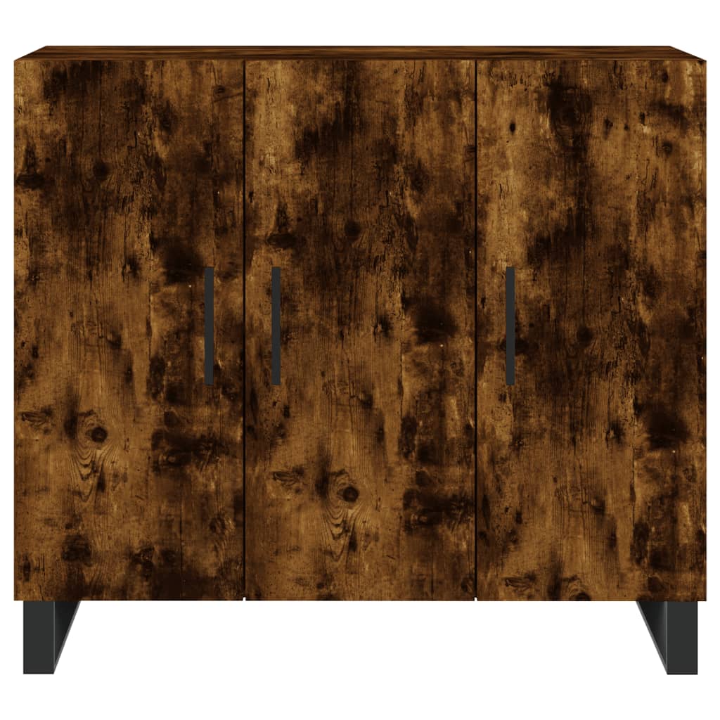 Credenza Rovere Fumo 90x34x80 cm in Legno Multistrato | homemem39