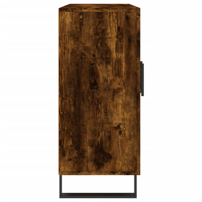 Credenza Rovere Fumo 90x34x80 cm in Legno Multistrato | homemem39