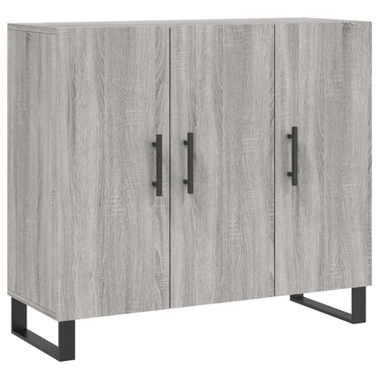 Credenza Grigio Sonoma 90x34x80 cm in Legno Multistrato