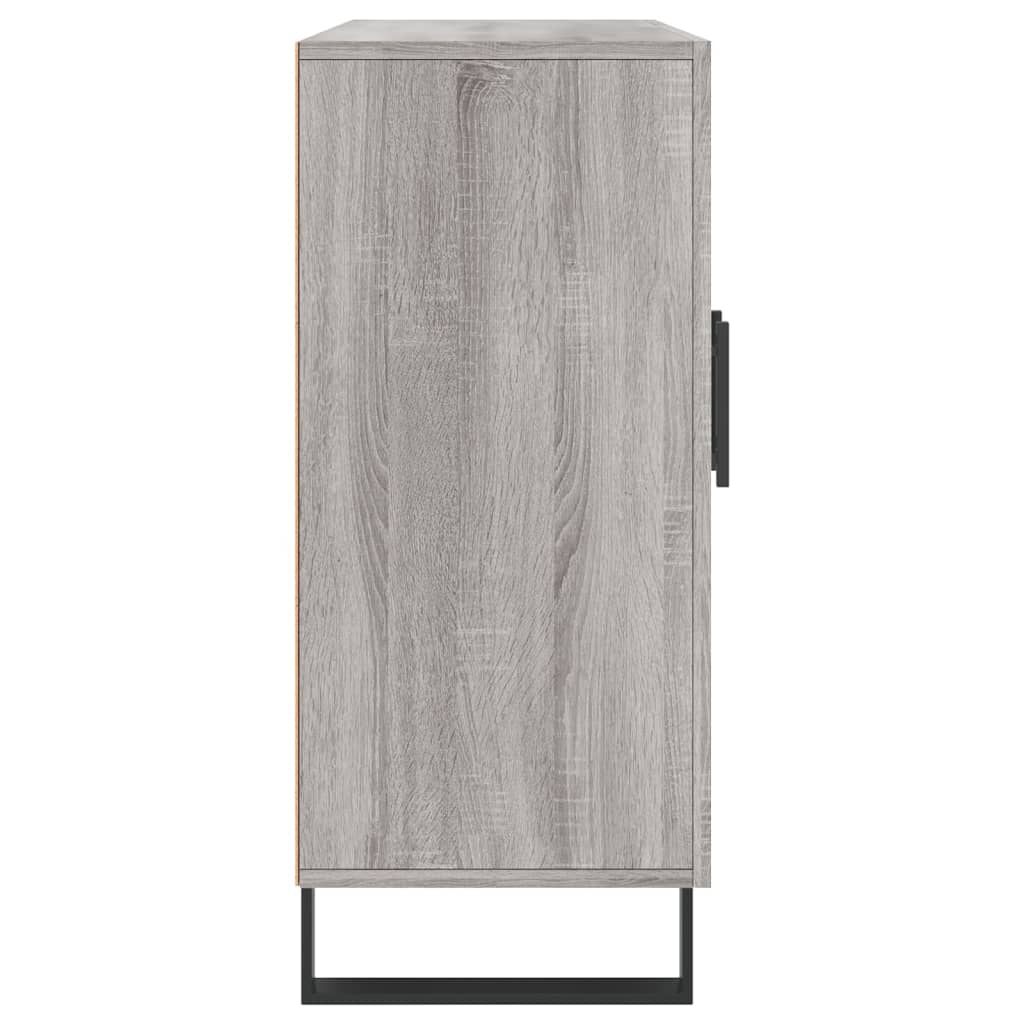 Credenza Grigio Sonoma 90x34x80 cm in Legno Multistrato
