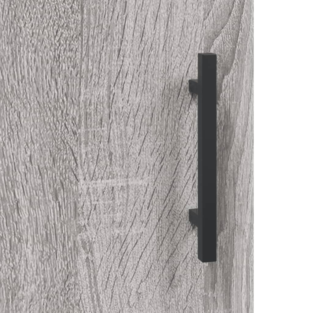 Credenza Grigio Sonoma 90x34x80 cm in Legno Multistrato
