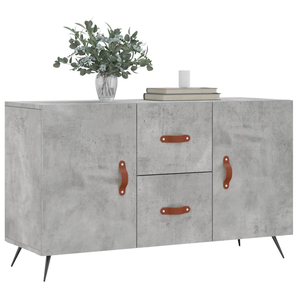 Credenza Grigio Cemento 100x36x60 cm in Legno Multistrato