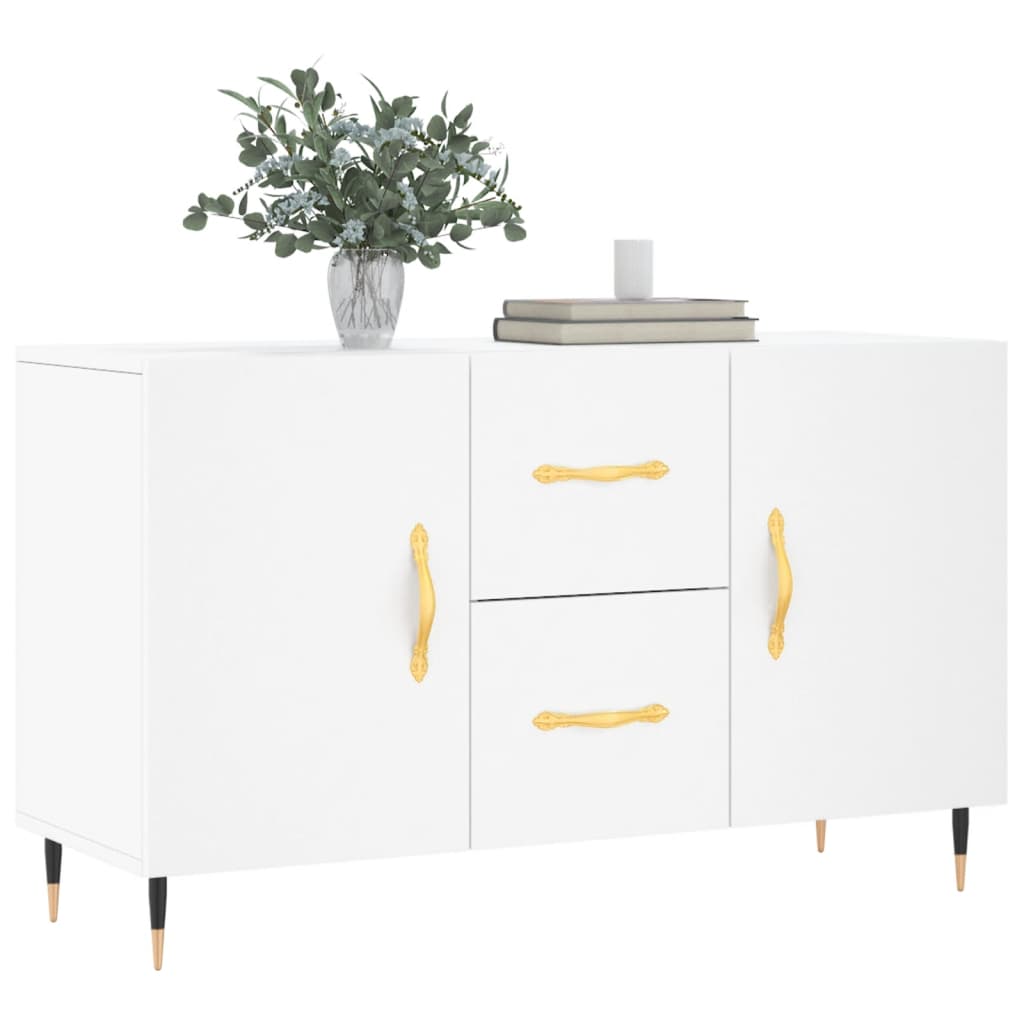 Credenza Bianca 100x36x60 cm in Legno Multistrato - homemem39