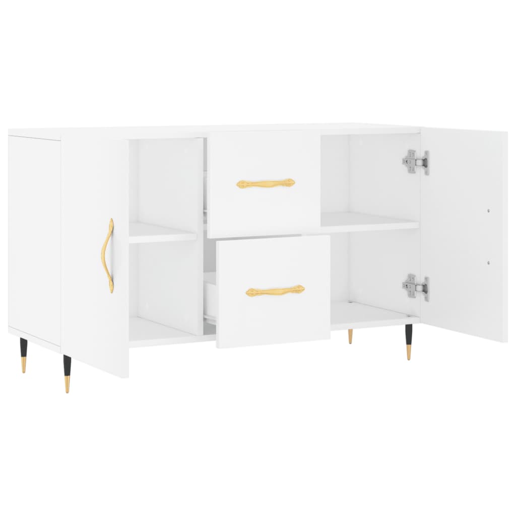 Credenza Bianca 100x36x60 cm in Legno Multistrato - homemem39