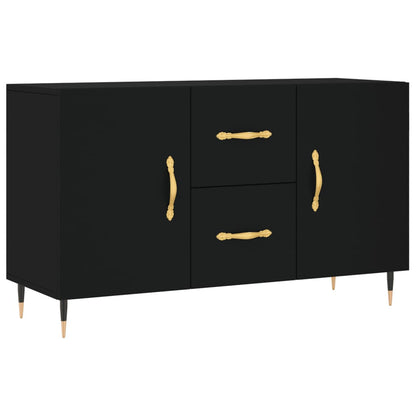 Black Sideboard 100x36x60 cm in Multilayer Wood