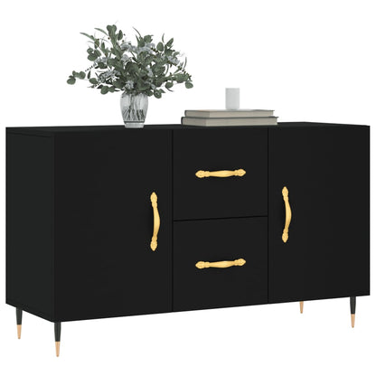 Black Sideboard 100x36x60 cm in Multilayer Wood