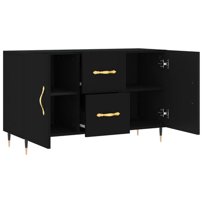 Black Sideboard 100x36x60 cm in Multilayer Wood