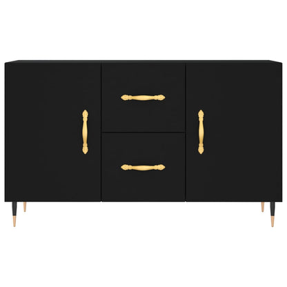 Black Sideboard 100x36x60 cm in Multilayer Wood