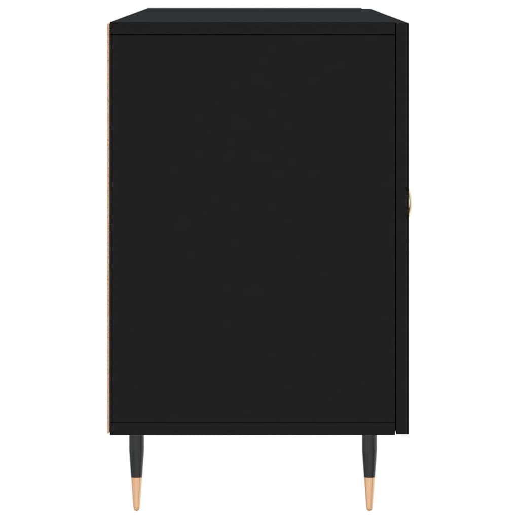 Black Sideboard 100x36x60 cm in Multilayer Wood