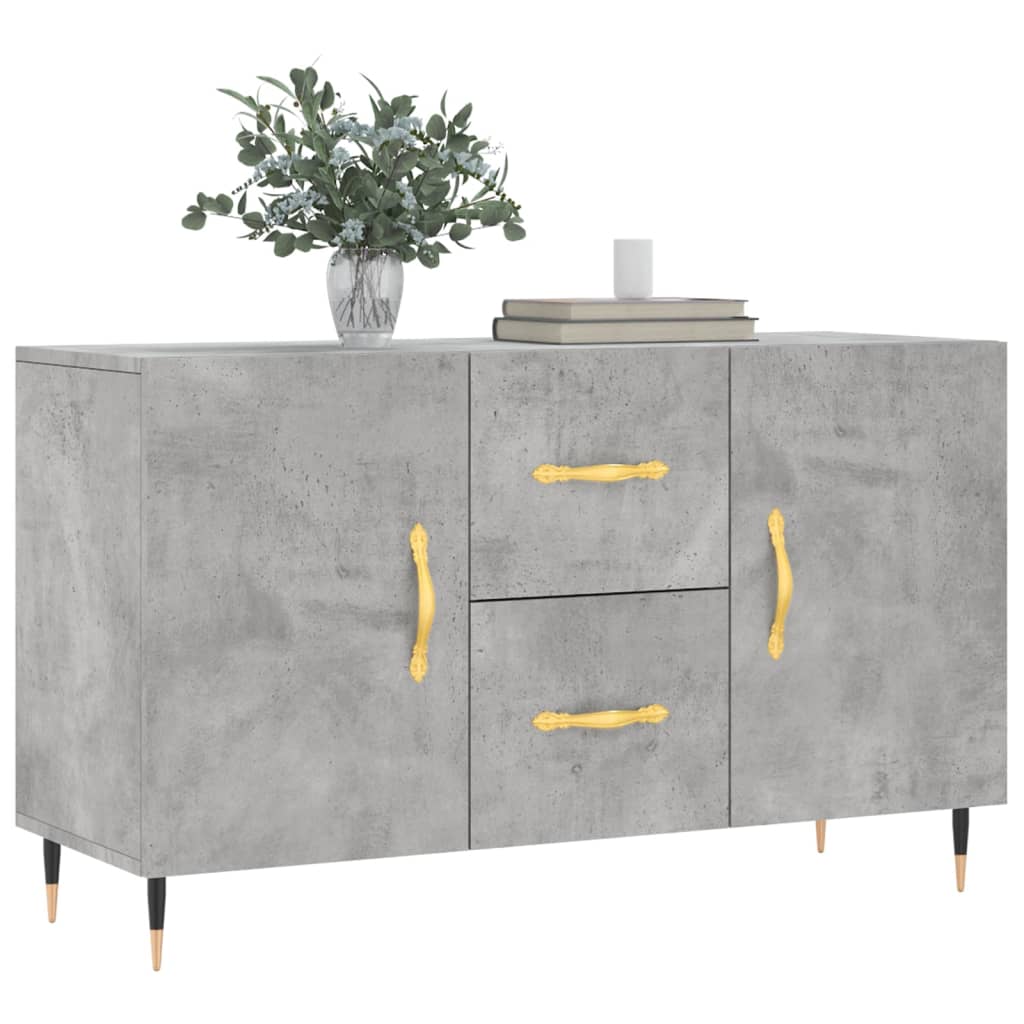 Credenza Grigio Cemento 100x36x60 cm in Legno Multistrato