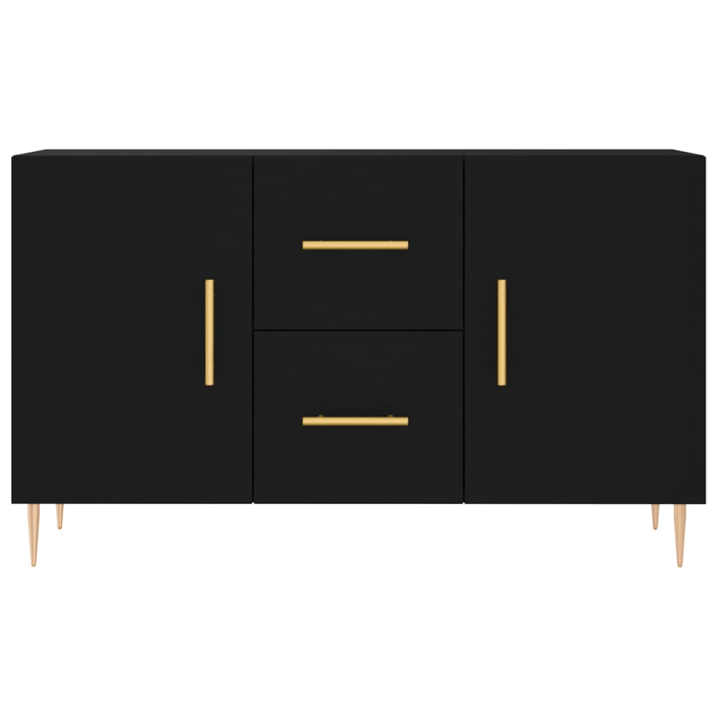 Credenza Nera 100x36x60 cm in Legno Multistrato - homemem39