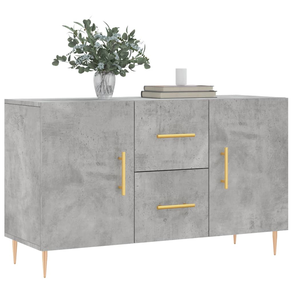 Credenza Grigio Cemento 100x36x60 cm in Legno Multistrato