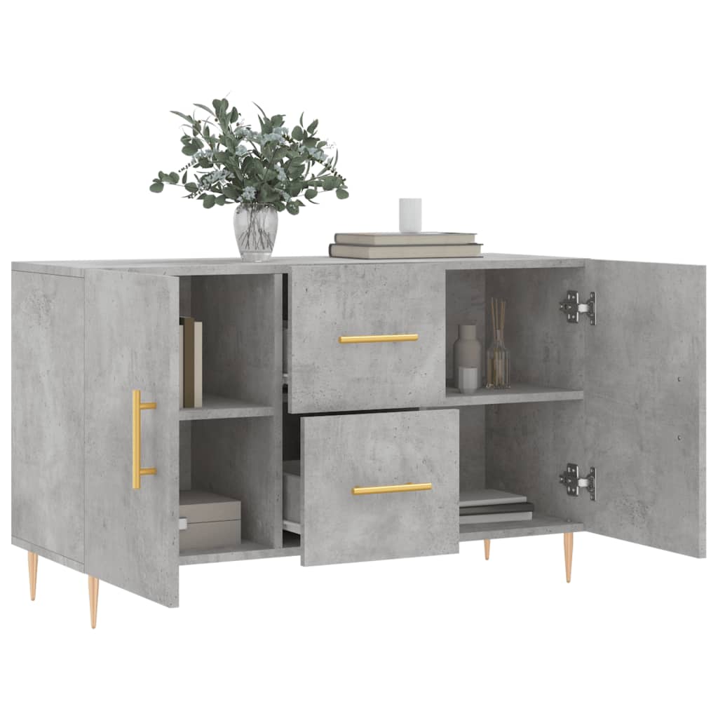 Credenza Grigio Cemento 100x36x60 cm in Legno Multistrato