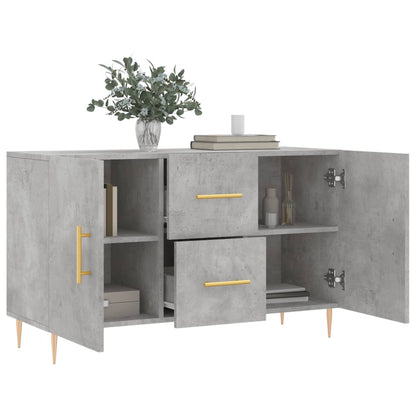 Credenza Grigio Cemento 100x36x60 cm in Legno Multistrato