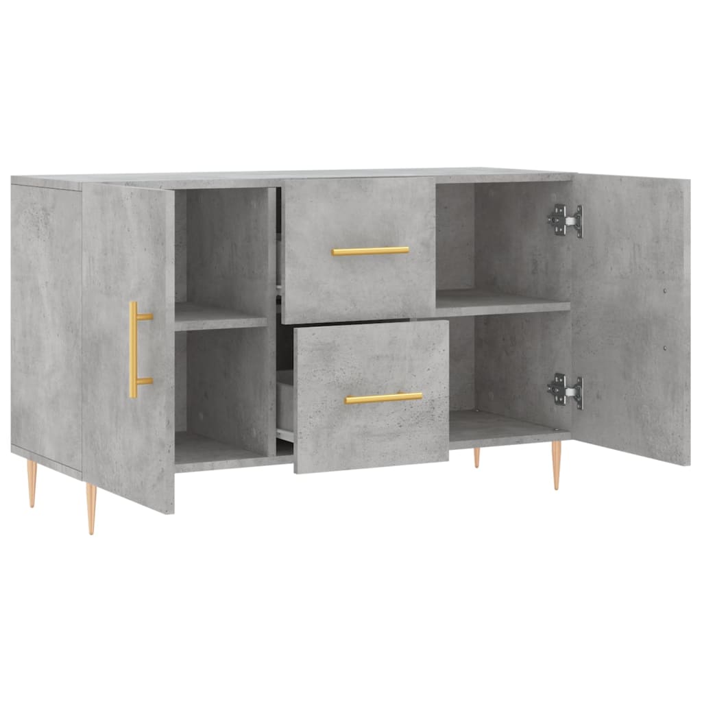 Credenza Grigio Cemento 100x36x60 cm in Legno Multistrato