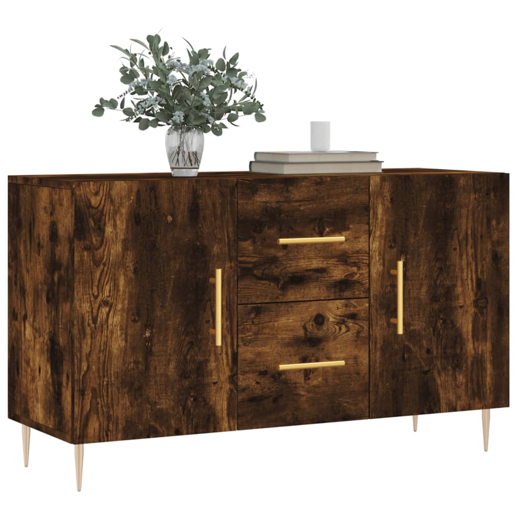 Credenza Rovere Fumo 100x36x60 cm in Legno Multistrato