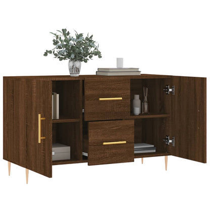 Credenza Rovere Marrone 100x36x60 cm in Legno Multistrato