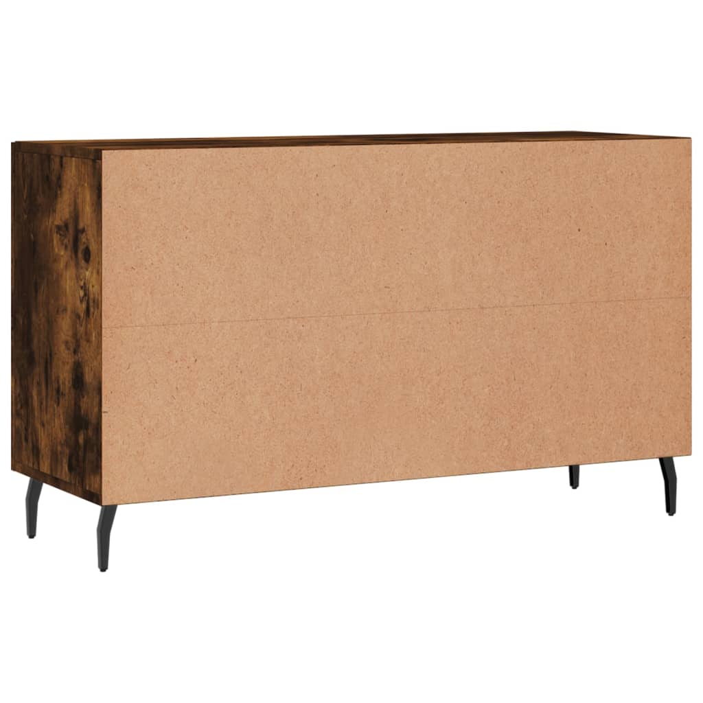 Credenza Rovere Fumo 100x36x60 cm in Legno Multistrato