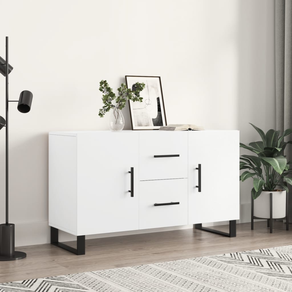 Credenza Bianca 100x36x60 cm in Legno Multistrato - homemem39