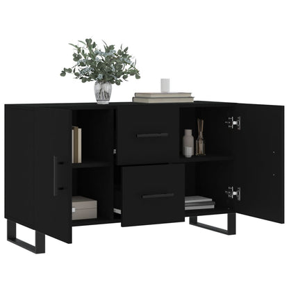 Credenza Nera 100x36x60 cm in Legno Multistrato