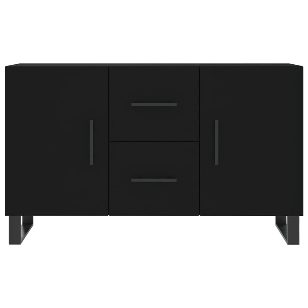 Credenza Nera 100x36x60 cm in Legno Multistrato