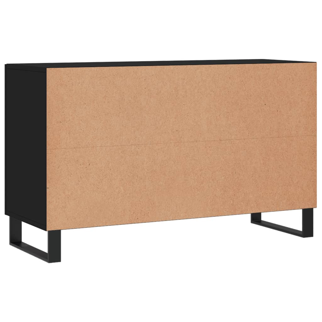 Credenza Nera 100x36x60 cm in Legno Multistrato